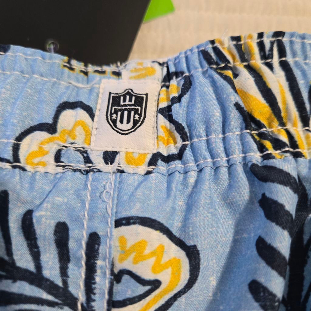 Men's Wes and Willy Notre Dame Fighting Irish Swim Trunks XL Blue Green NWT - Picture 11 of 14